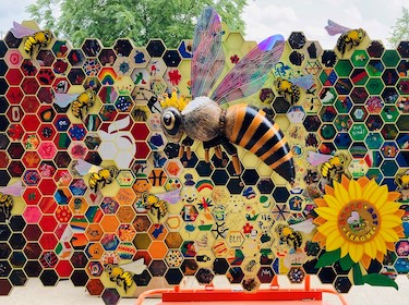 Honeybee art sculpture